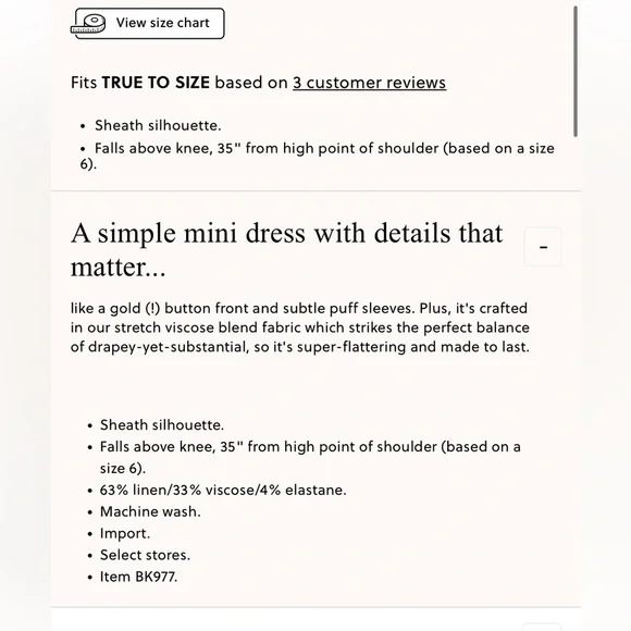 J.Crew NWT Stretch viscose/linen blend button front lined mini dress sz 16 BK977 - Picture 8 of 11